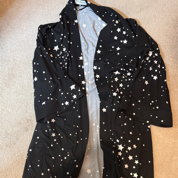Elegant Starry Black Women's Robe - Picture 2 of 3